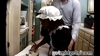 Black Midget Mademoiselle Sucks The Landowners Dick